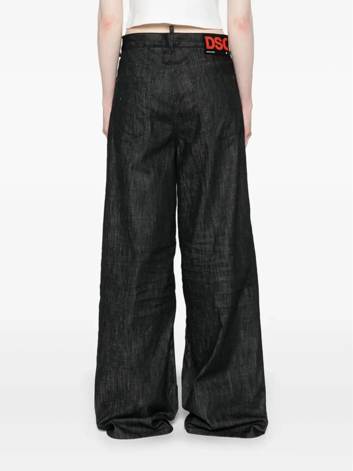DSQUARED2 Traveller ミッドライズ ワイドレッグ ジーンズ - ブラック - 画像4