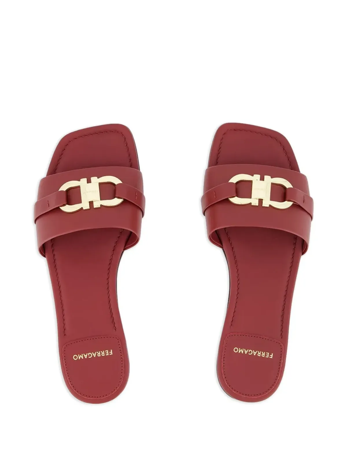 Ferragamo Leah フラットサンダル - レッド - 画像5