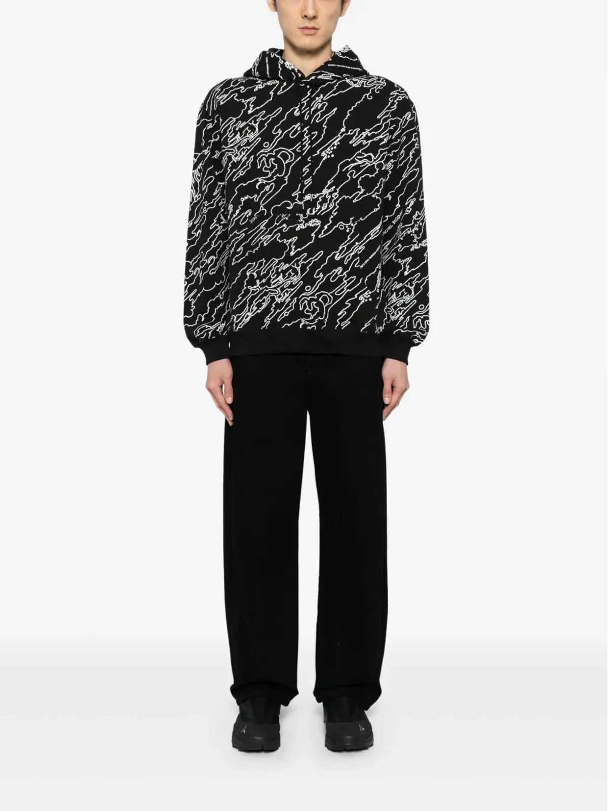 Maharishi グラフィックプリント コットン フーディー - 画像2
