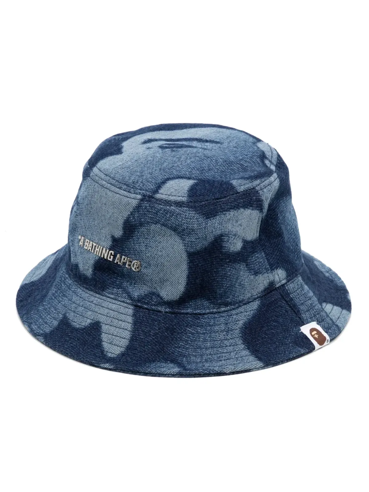 A BATHING APE® ロゴプレート付きデニムバケットハット - 画像1