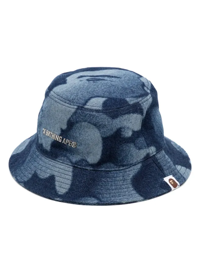 A BATHING APE® A BATHING APE® ロゴプレート付きデニムバケットハットの商品画像