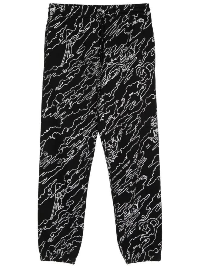 Maharishi Maharishi マハリシ Maha Basquiat テーパードレッグ トラックパンツ ブラックの商品画像