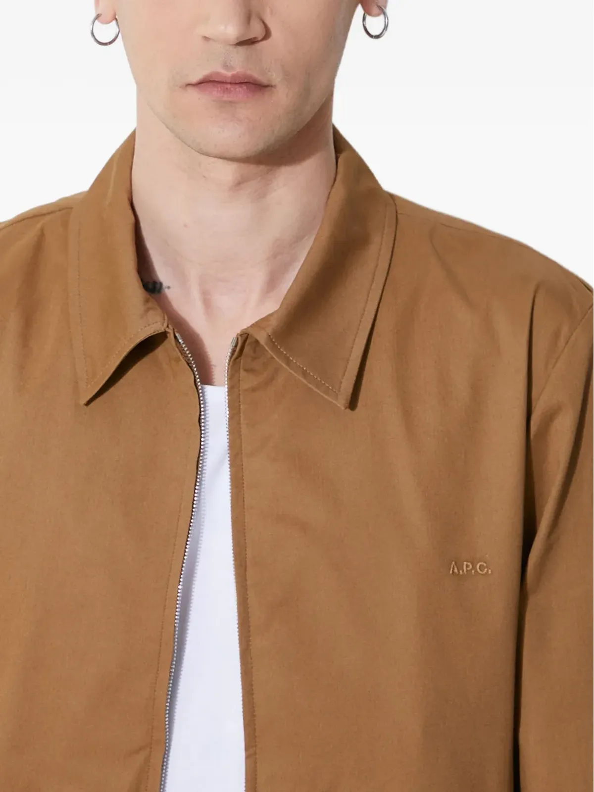 A.P.C. ジップアップ 袖口ゴム付き ジャケット - ブラウン - 画像5