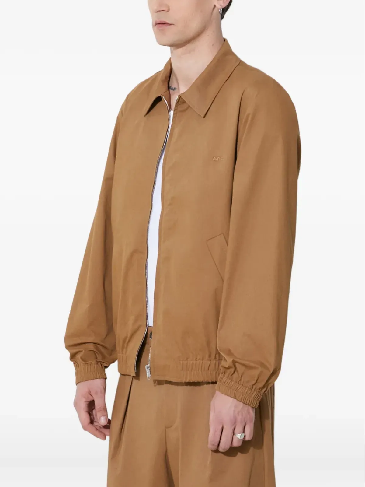 A.P.C. ジップアップ 袖口ゴム付き ジャケット - ブラウン - 画像3