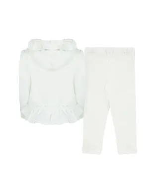 Lapin House ボタニカルプリント コットン トラックスーツ - White - サムネイル2