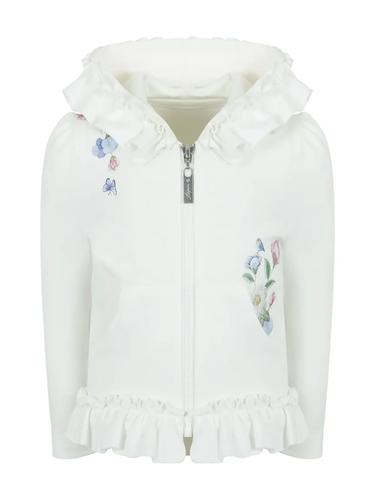Lapin House ボタニカルプリント コットン トラックスーツ - White - 画像3