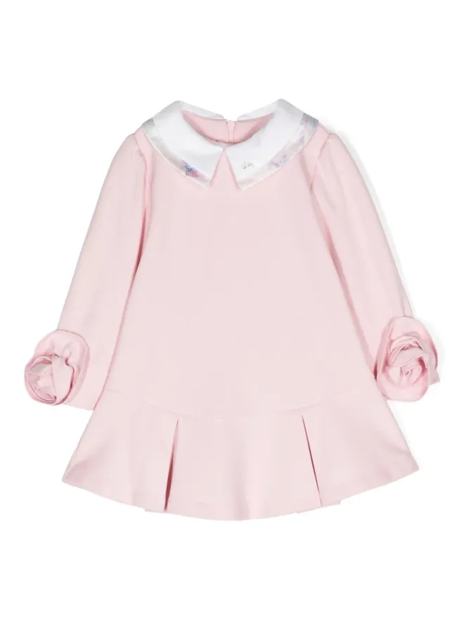 Lapin House Lapin House 花柄アップリケ付きプリーツドレスの商品画像
