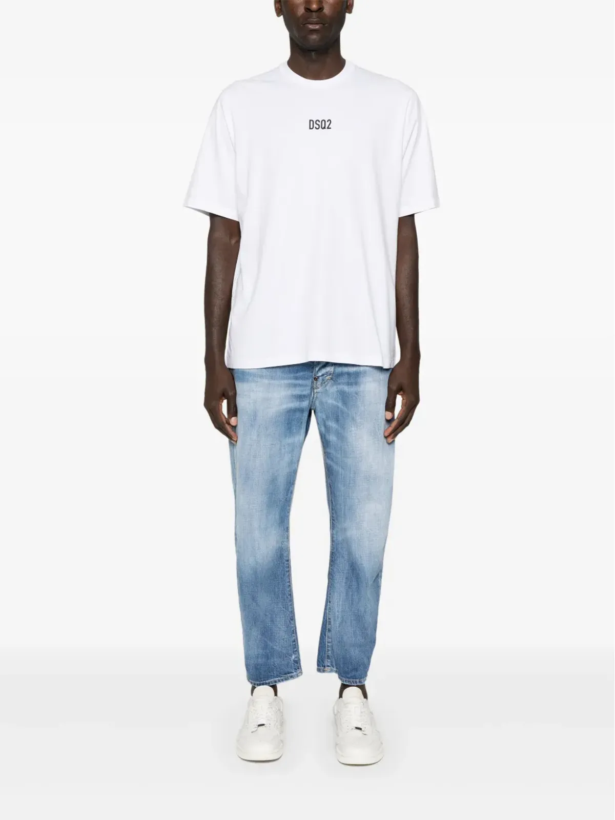 DSQUARED2 デニム ストレートレッグ クロップド ジーンズ - 画像2