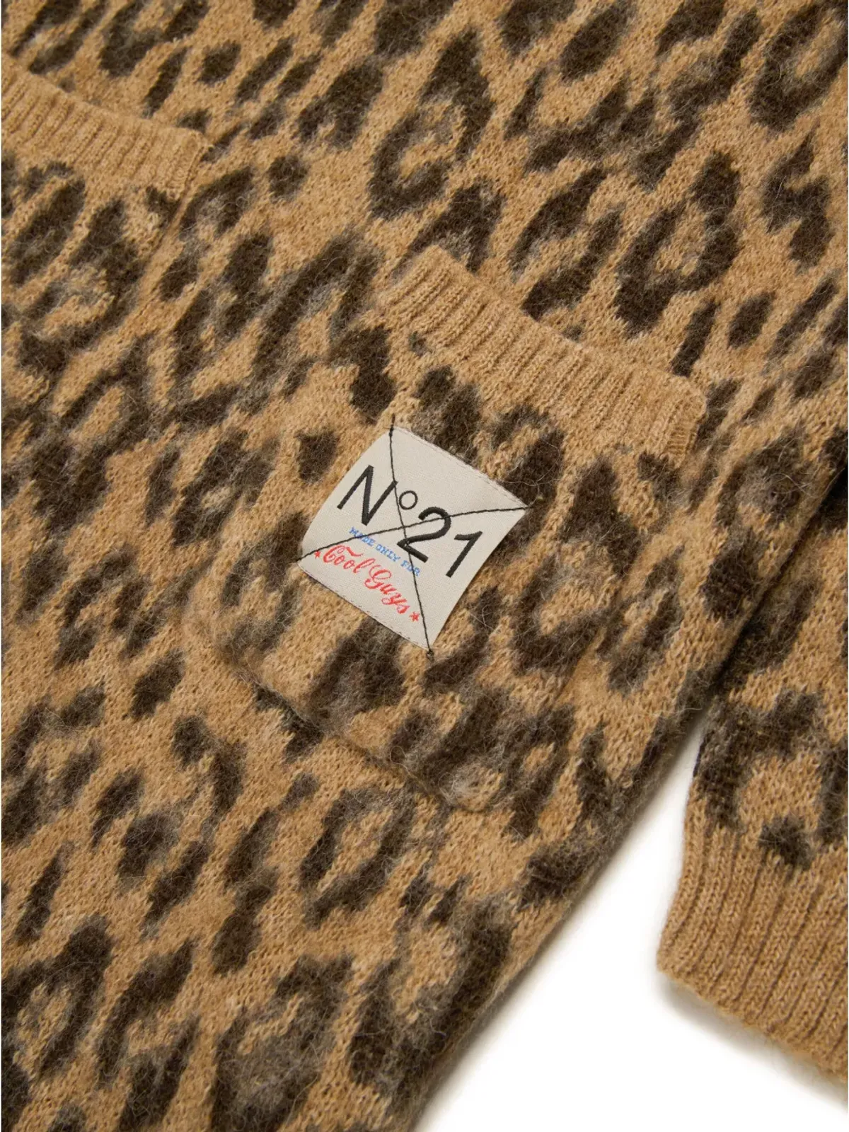 Nº21 Kids レオパード柄ウールブレンドドレス - 画像4