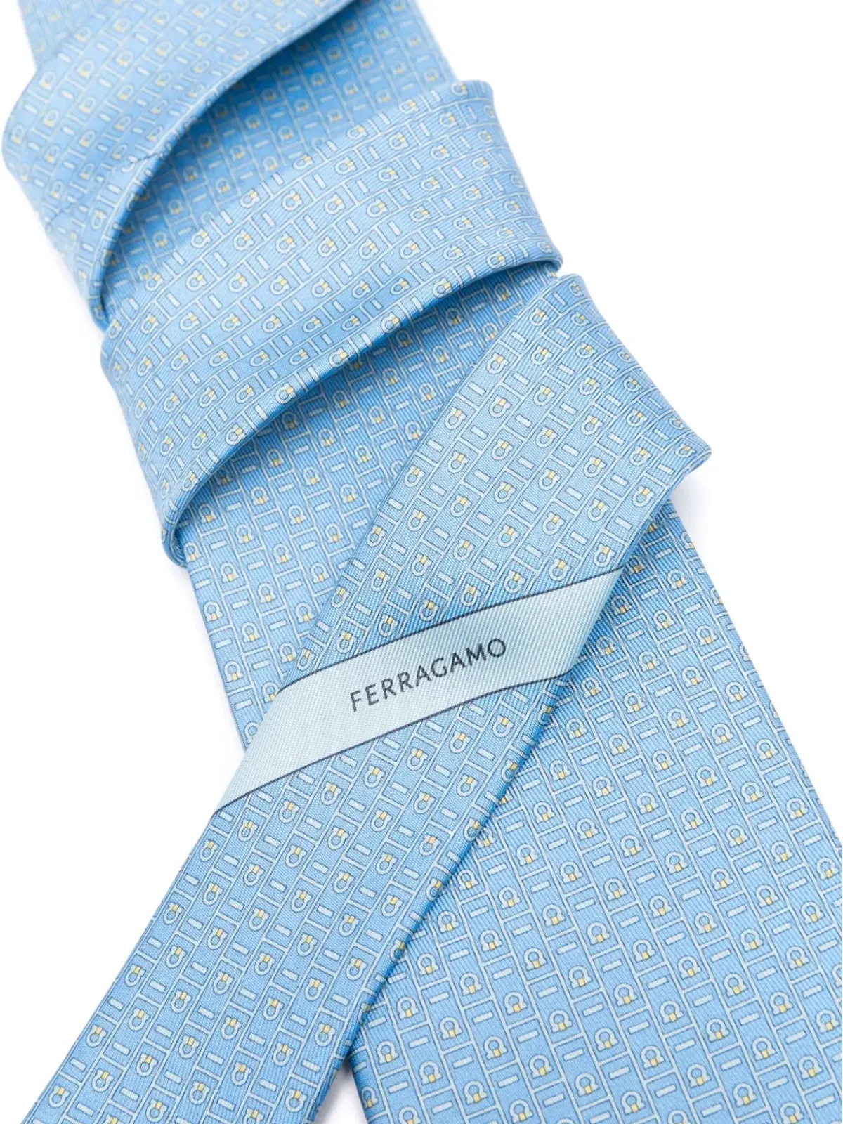 Ferragamo ガンチーニ柄シルクタイ - ブルー - 画像2