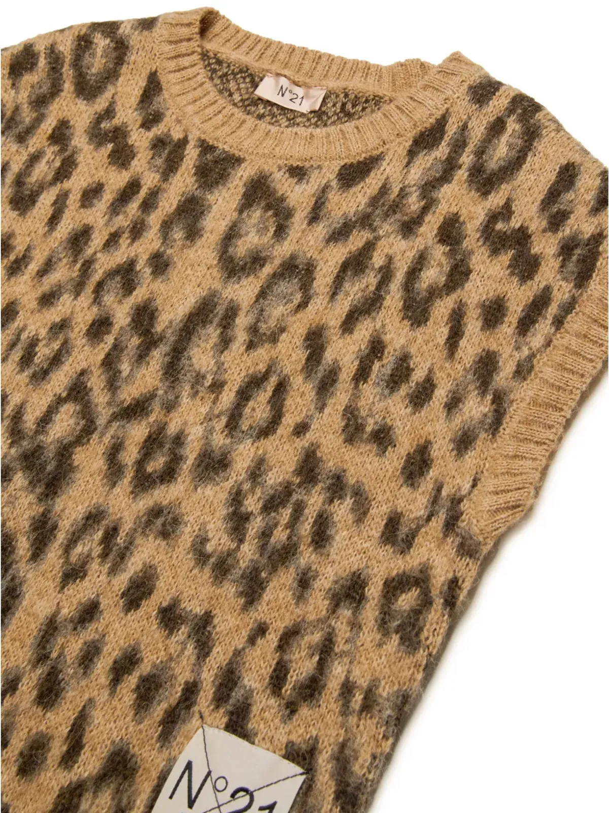 Nº21 Kids leopard jacquard vest - 画像3