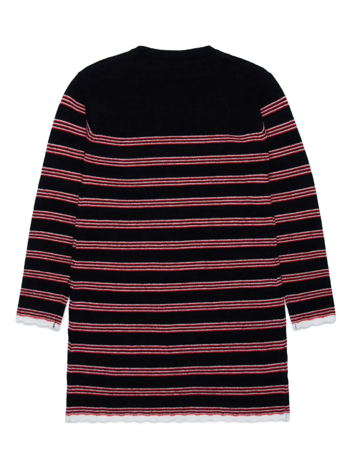 Marni Kids インターシャ編みボーダー柄ニットワンピース - 画像2