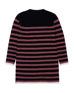 Marni Kids インターシャ編みボーダー柄ニットワンピース - サムネイル2