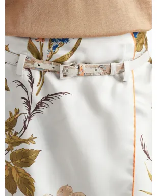 Prada フローラルプリント シルク ミディ スカート - サムネイル4