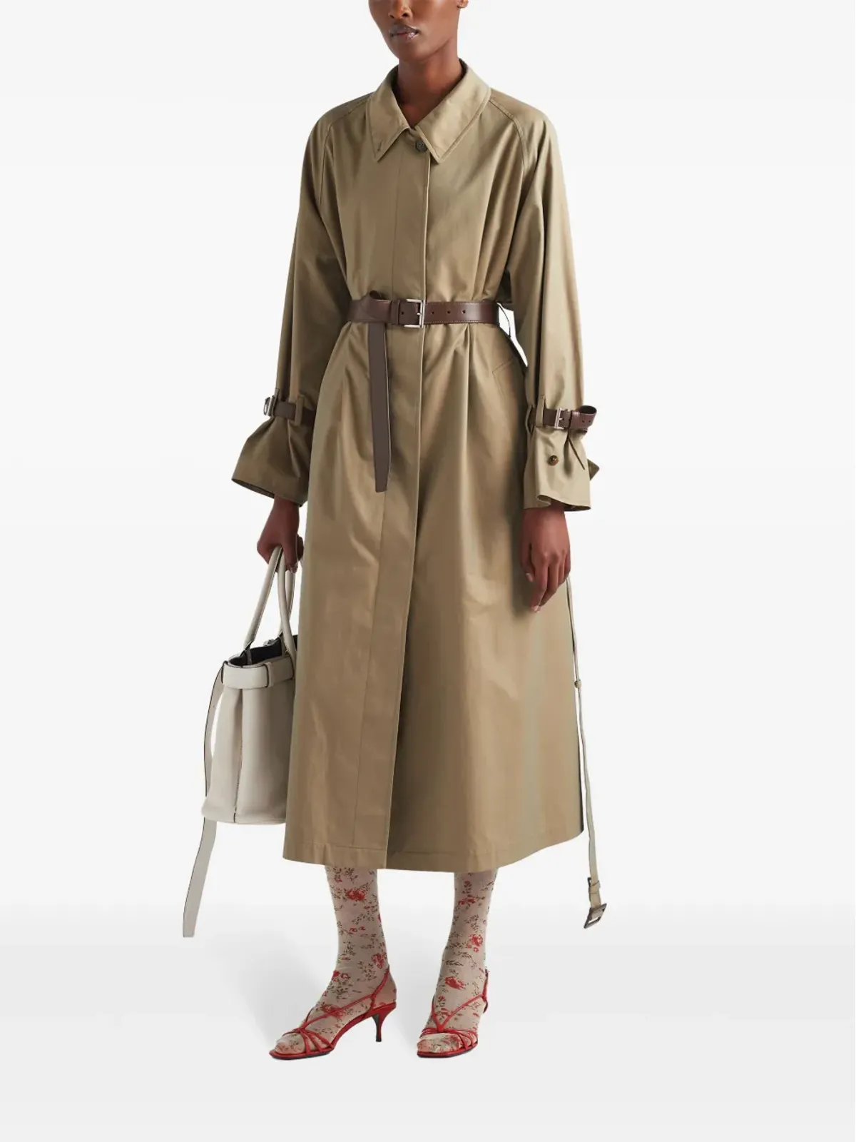 Prada ベルテッド トレンチコート - 画像2