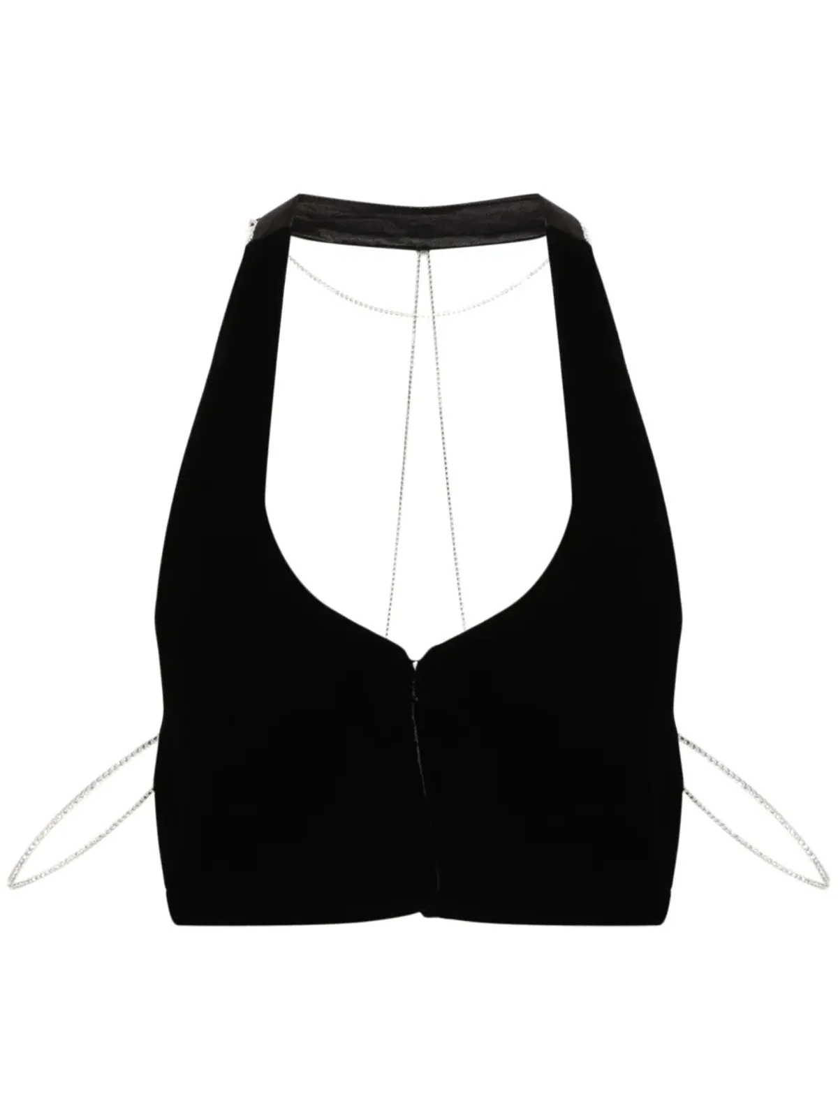 Hamoulet コスモスベルベットウエストコート - ブラック - 画像1