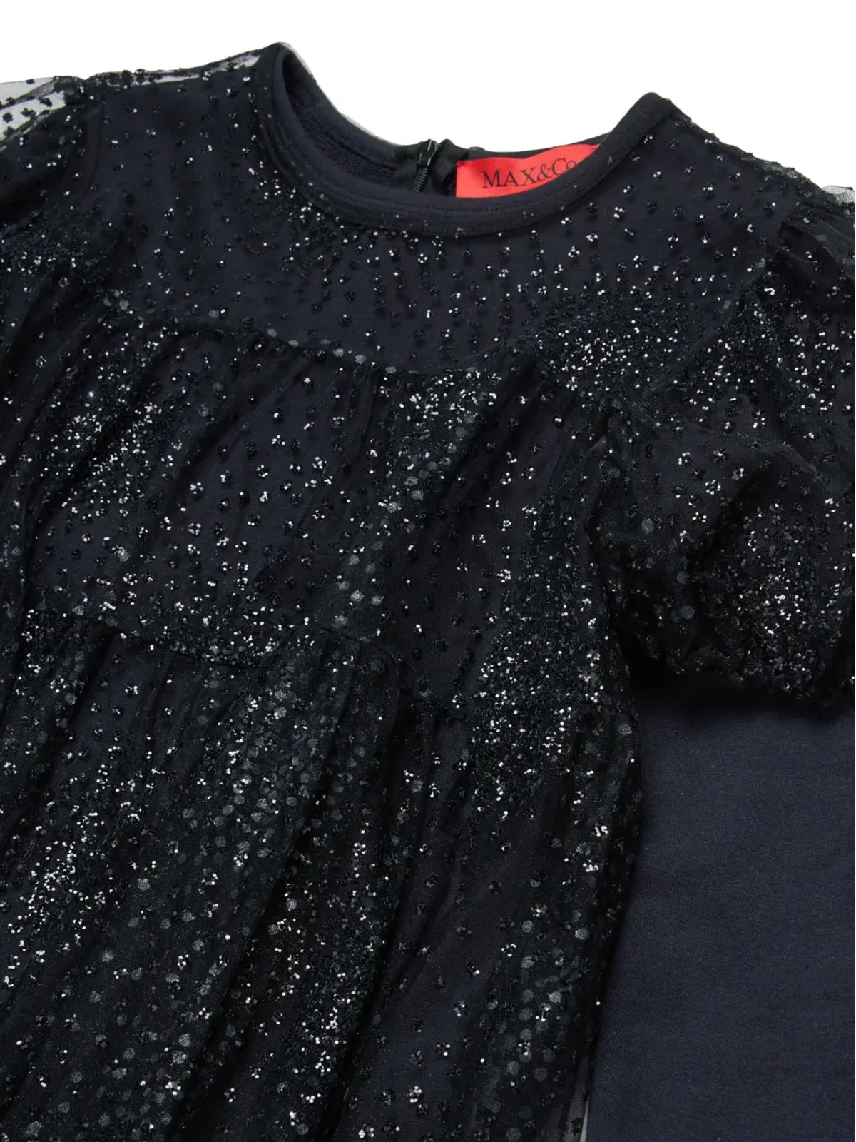 MAX&Co. Kids スパンコール装飾のニットドレス - 画像3