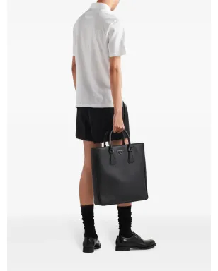 Prada ロゴパッチ コットン ポロシャツ - ホワイト - サムネイル3