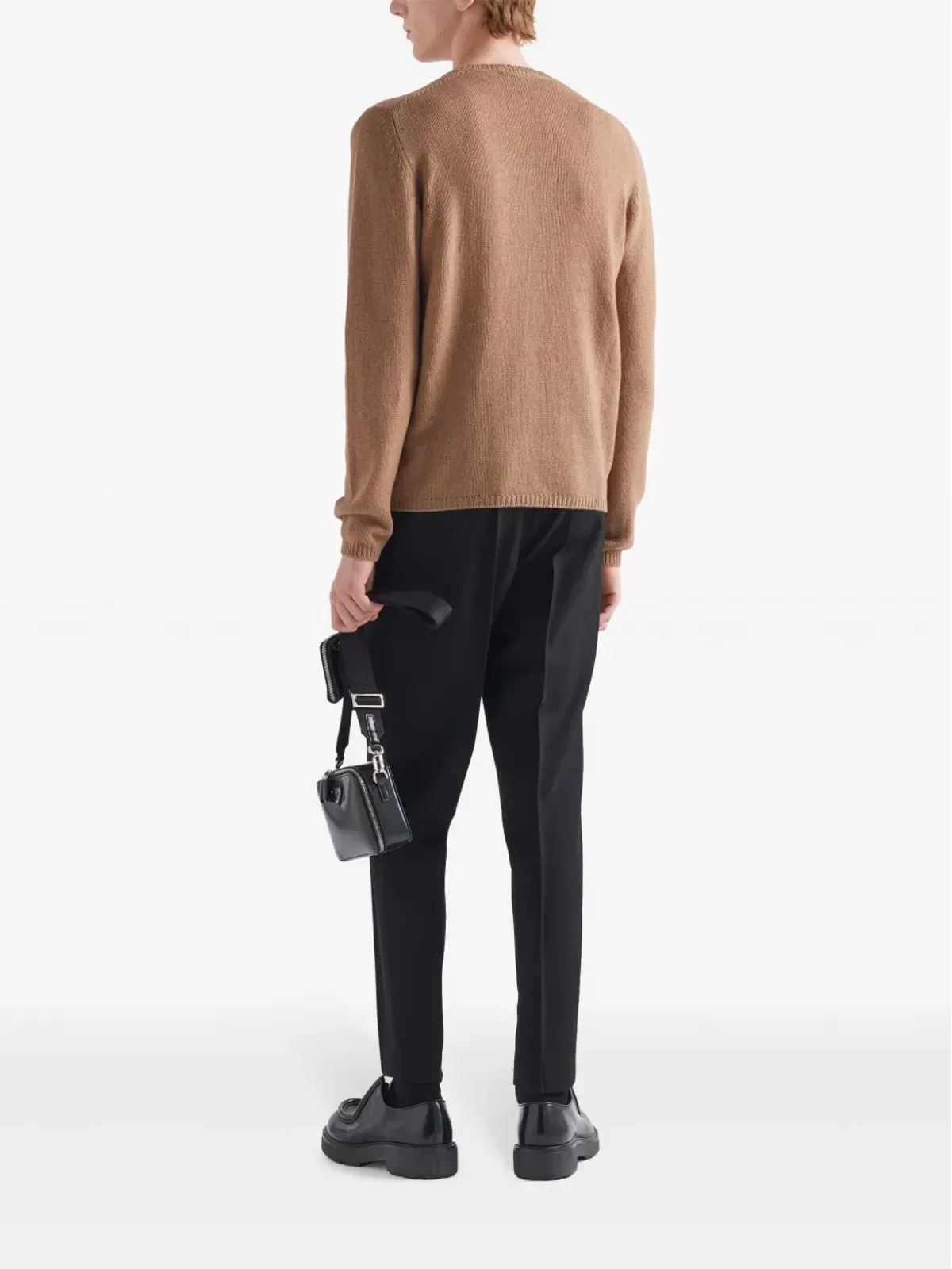 Prada ロングスリーブ カシミヤ セーター ブラウン - 画像3