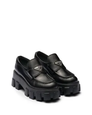 Prada モノリス レザー ローファー - ブラック - サムネイル2