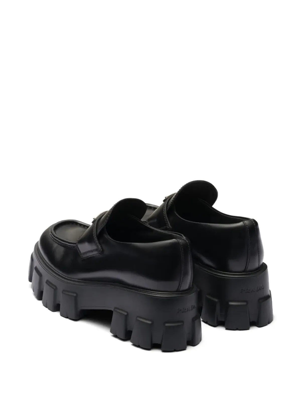 Prada モノリス レザー ローファー - ブラック - 画像3