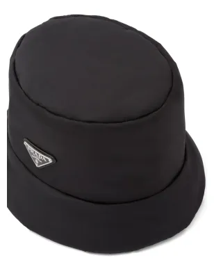 Prada ロゴアップリケ付きパッド入りバケットハット - ブラック - サムネイル3