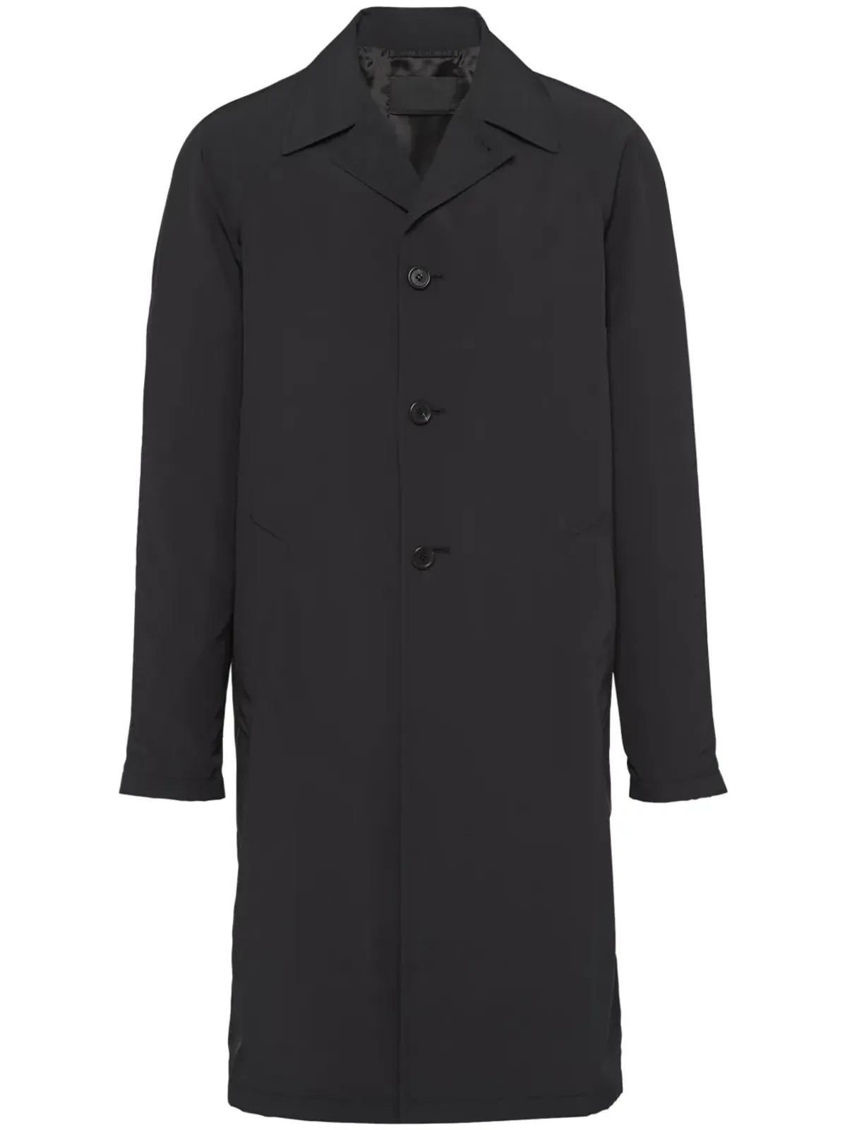 Prada シングルブレスト ウールコート - ブラック - 画像1
