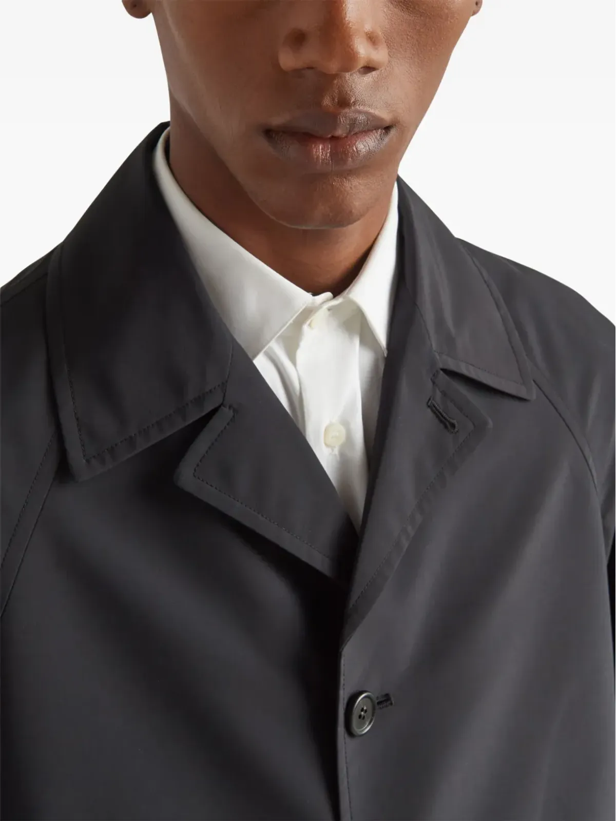 Prada シングルブレスト ウールコート - ブラック - 画像5