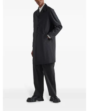 Prada シングルブレスト ウールコート - ブラック - サムネイル2