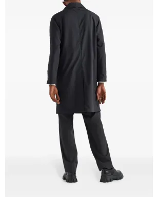 Prada シングルブレスト ウールコート - ブラック - サムネイル3