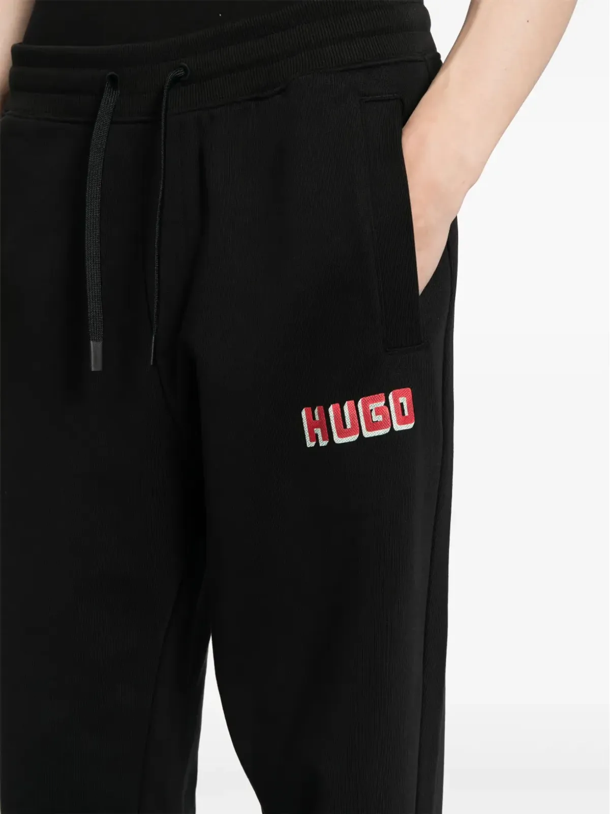 HUGO ロゴプリント コットン トラックパンツ - 画像5