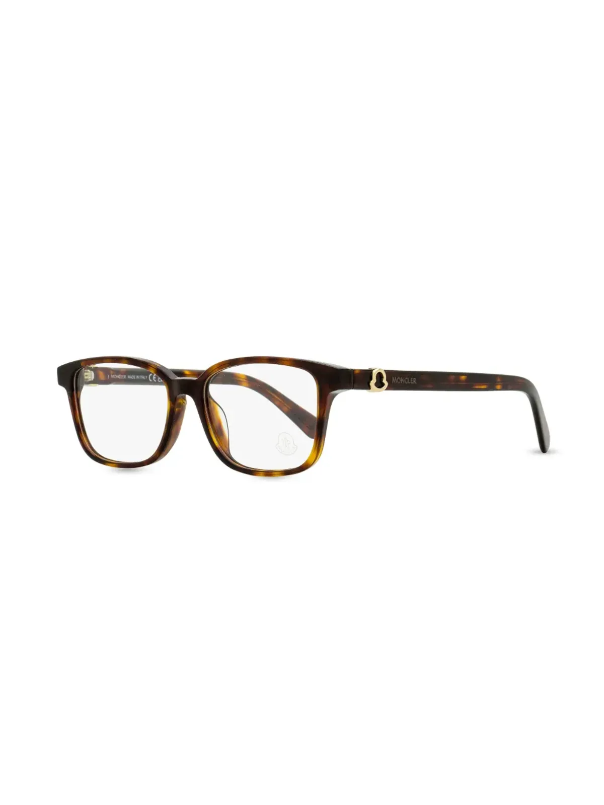 Moncler Eyewear べっ甲調 レクタングルフレーム眼鏡 - 画像2
