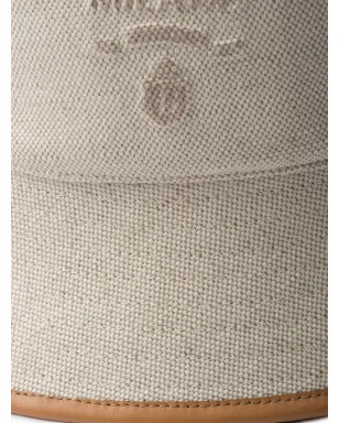 Prada ロゴ刺繍バケットハット - ニュートラルカラー - サムネイル2
