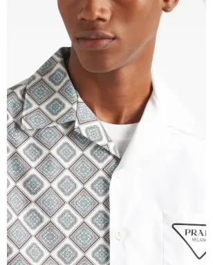 Prada ダブルマッチ コットンシャツ グレー - サムネイル5