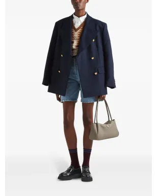 Prada トライアングルロゴ ハイライズ デニムショーツ - サムネイル2
