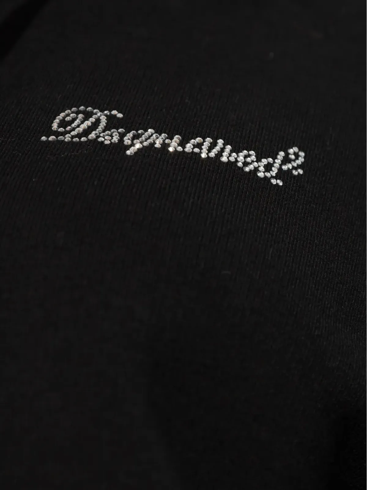 DSQUARED2 ラインストーンロゴ入り クロップドフーディ - ブラック - 画像5