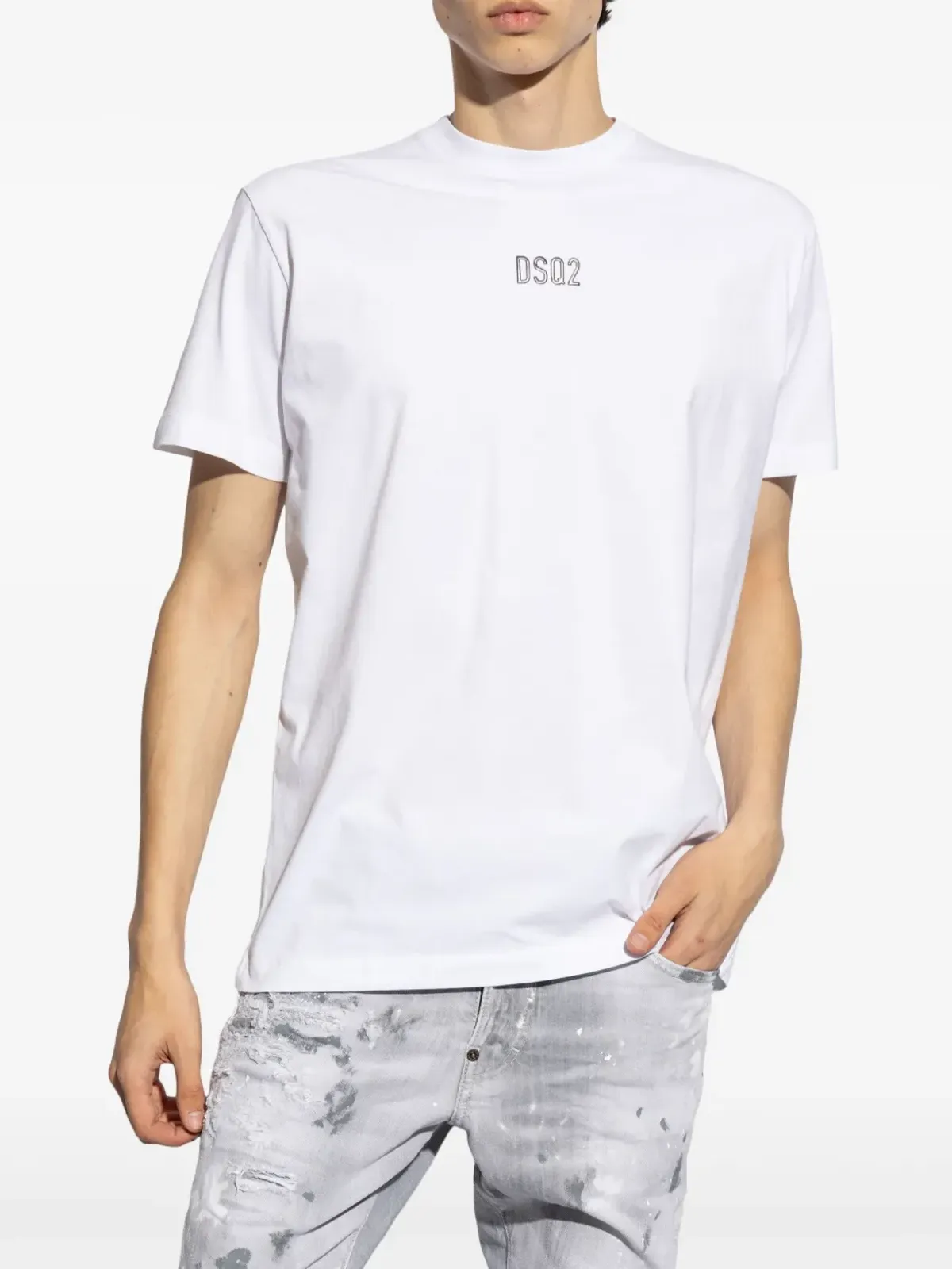 DSQUARED2 ロゴスタンプ コットン混紡 Tシャツ - 画像3