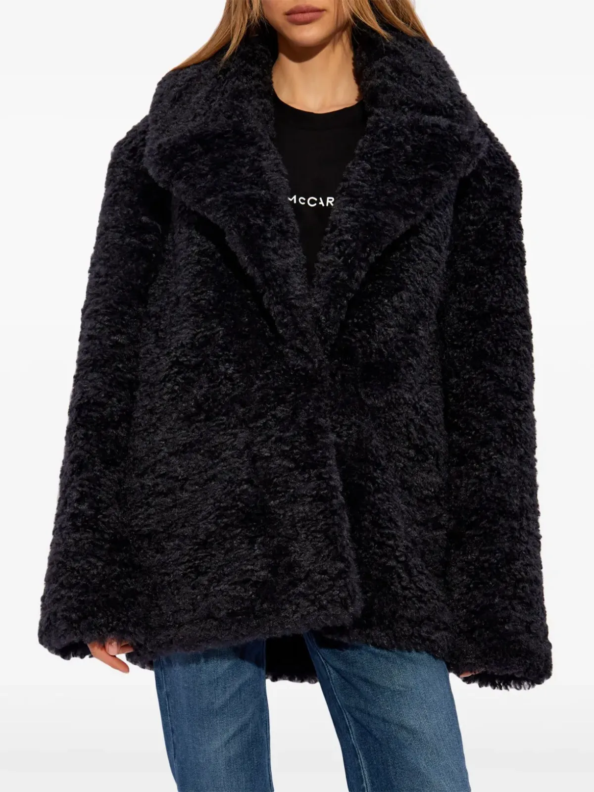 Stella McCartney フェイクシアーリング シングルブレスト ジャケット - ブラック - 画像3