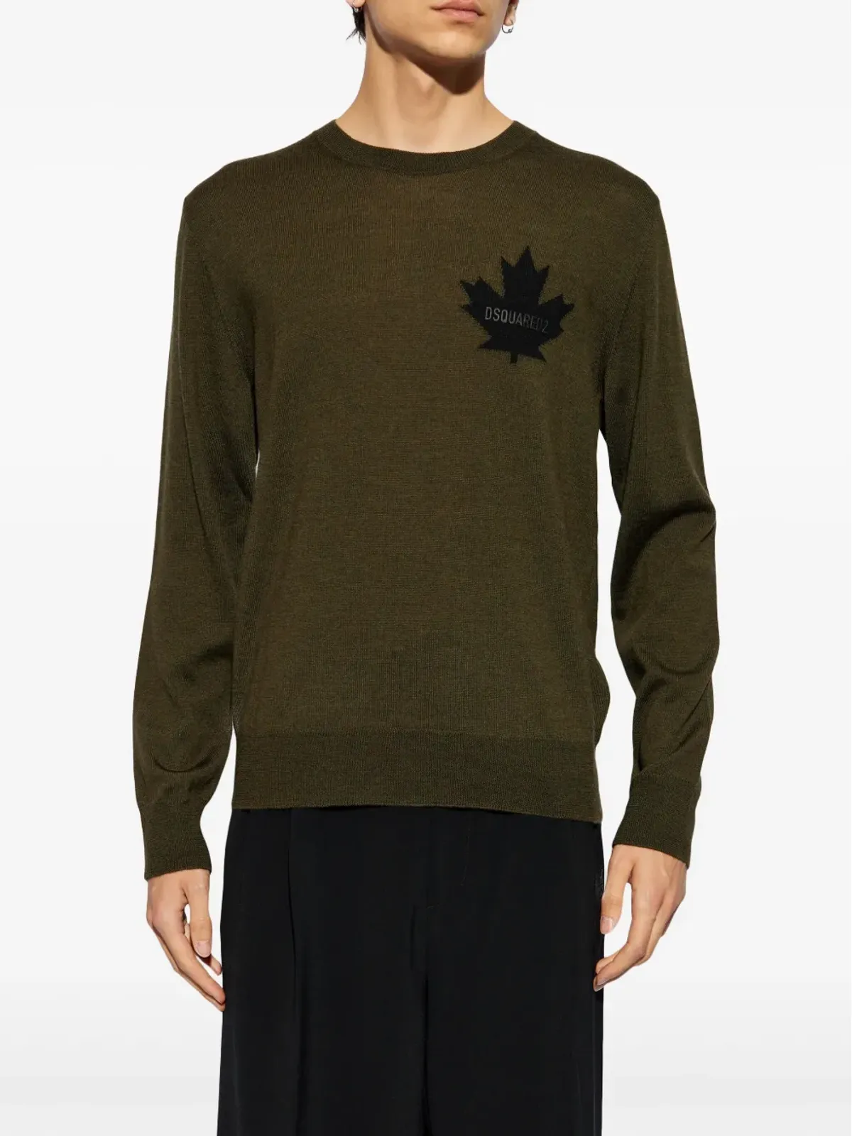 DSQUARED2 Maple Leafインターシャ セーター - 画像3