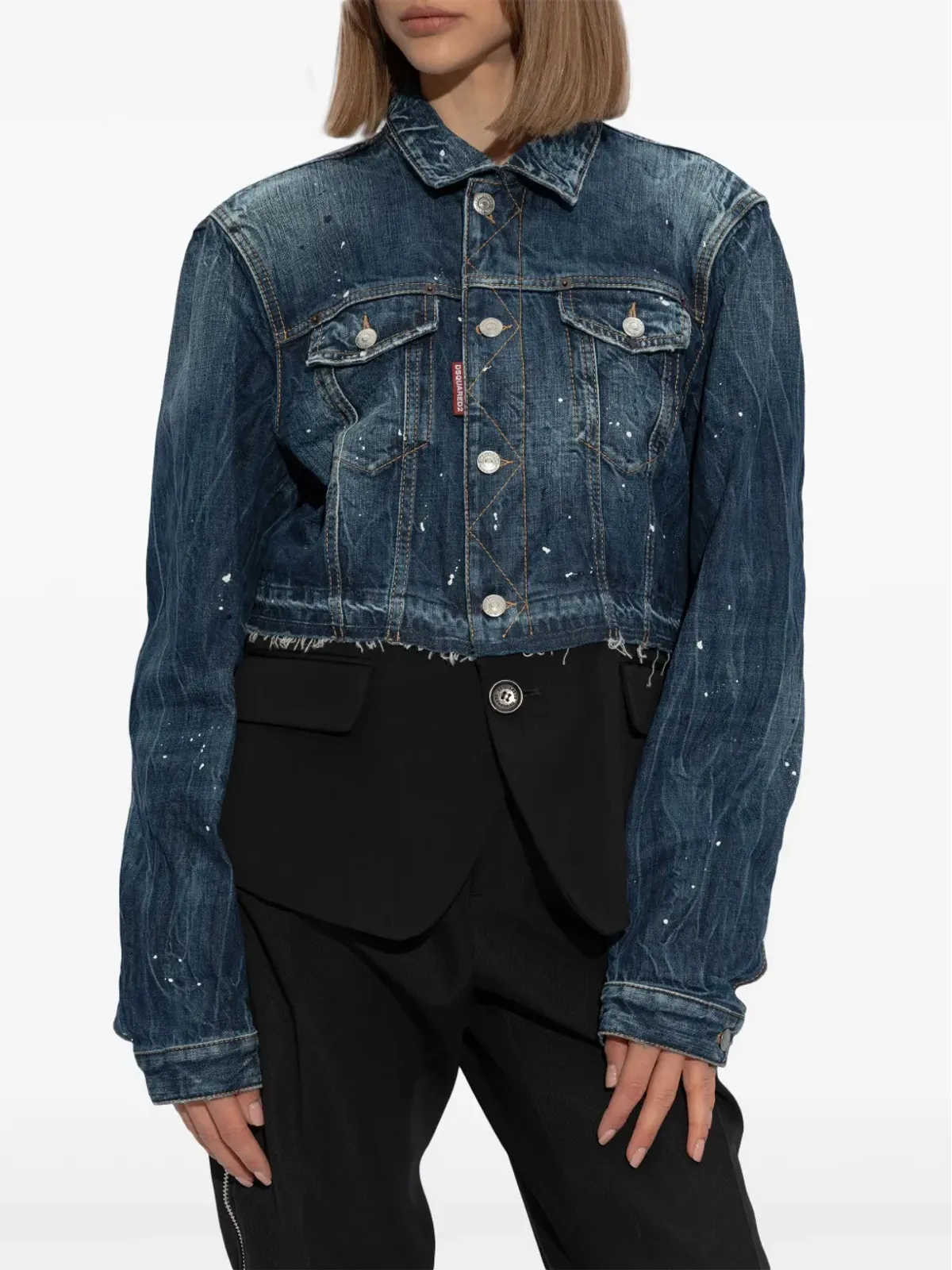 DSQUARED2 ロゴパッチ コットンジャケット - ブルー - 画像3