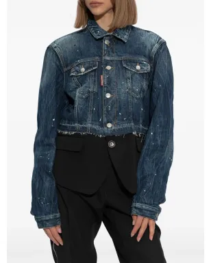 DSQUARED2 ロゴパッチ コットンジャケット - ブルー - サムネイル3