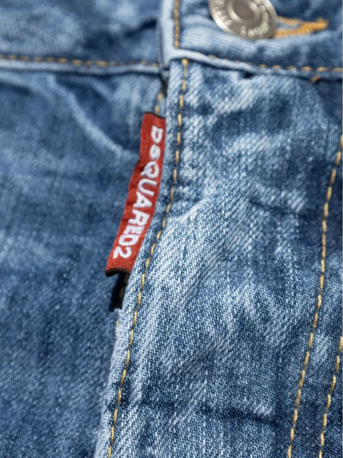 DSQUARED2 ロゴパッチ コットンデニムジーンズ - 画像5