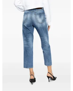 DSQUARED2 ロゴパッチ コットンデニムジーンズ - サムネイル4