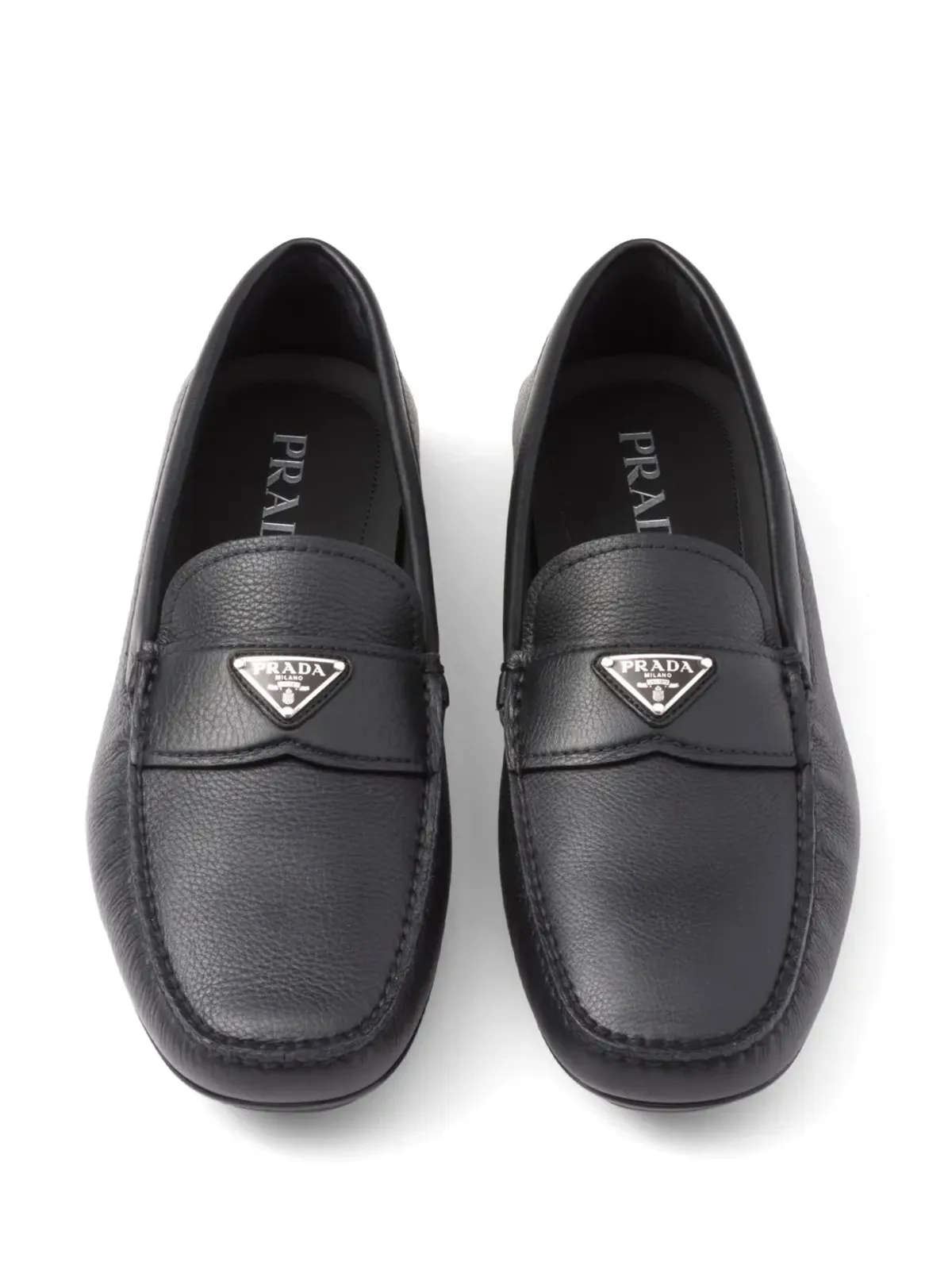 Prada レザー ローファー ブラック - 画像4
