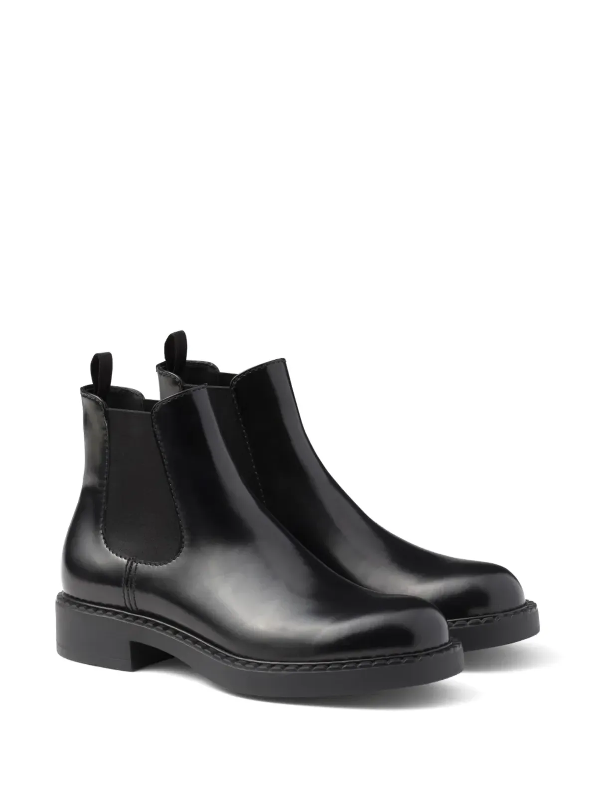 Prada ブラッシュド仕上げのチェルシーブーツ - 画像2