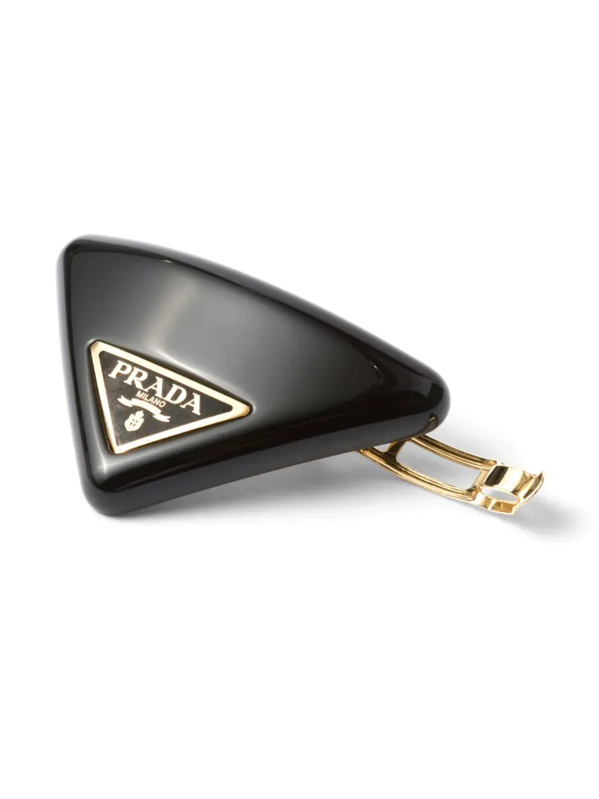 Prada Plexiglas triangle ヘアクリップ - ブラック - 画像2