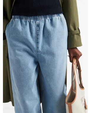 Prada トライアングルロゴ ミッドライズ ルーズフィット ジーンズ - ブルー - サムネイル5