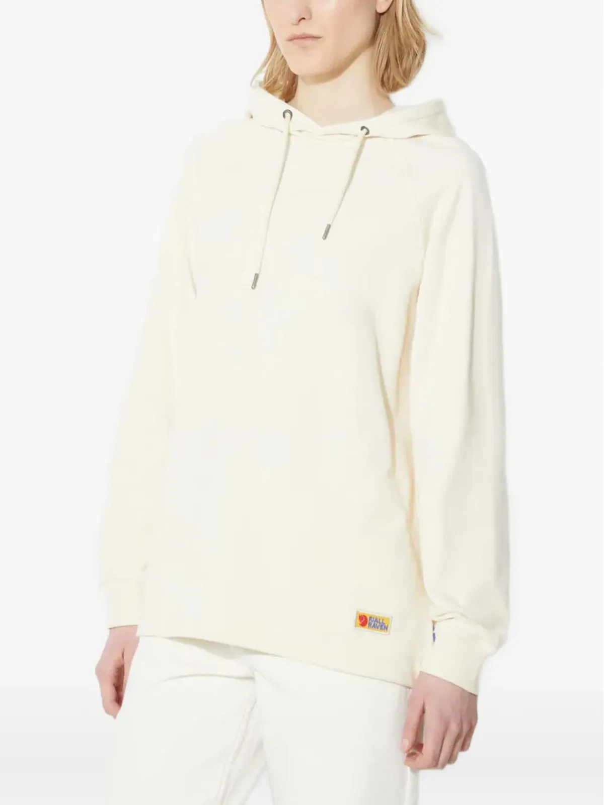 Fjällräven コットンフード付きパーカー - White - 画像3