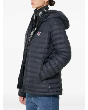 Fjällräven Expedition Lätt フード付きロゴジャケット ブラック - サムネイル4