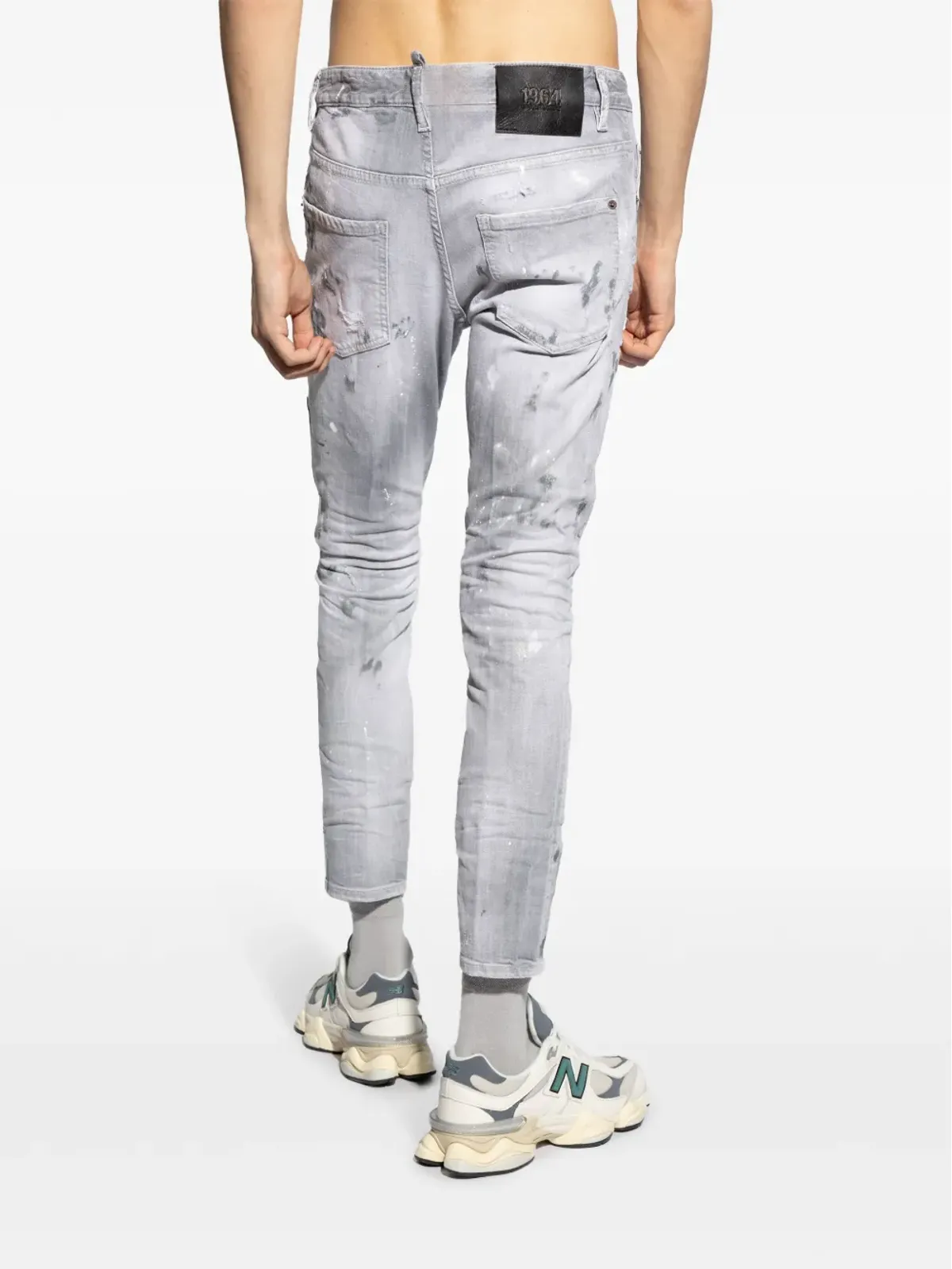 DSQUARED2 スケーター ダメージ加工 ジーンズ - グレー - 画像4